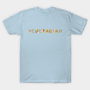 Vegetarian Food Typography T-Shirt